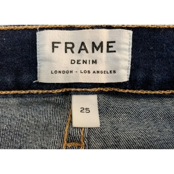 Frame Denim Women's size 25 Le Skinny de Jeanne Jeans Queens Way Dark Wash - Picture 6 of 11